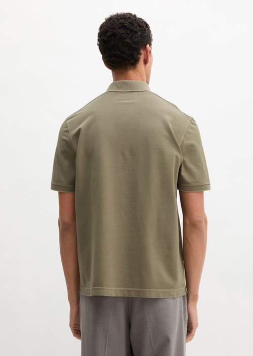 Polo shirt piqué regular garment-dyed — Frozen Taupe