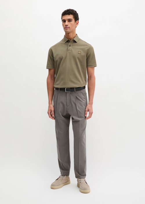 Polo shirt piqué regular garment-dyed — Frozen Taupe