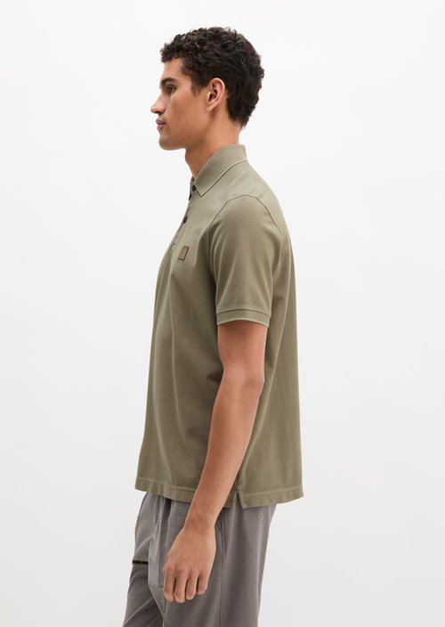 Polo shirt piqué regular garment-dyed — Frozen Taupe