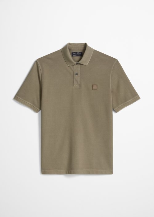 Polo shirt piqué regular garment-dyed — Frozen Taupe