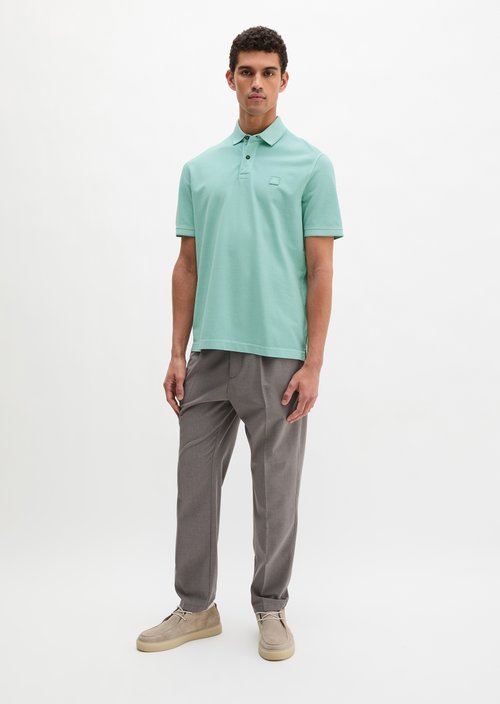 Polo shirt piqué regular garment-dyed — Midnight Moss