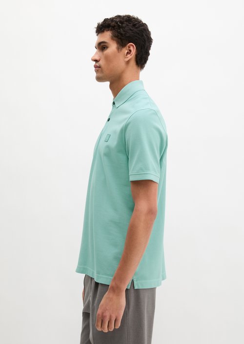 Polo shirt piqué regular garment-dyed — Midnight Moss
