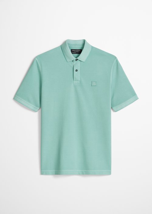 Polo shirt piqué regular garment-dyed — Midnight Moss