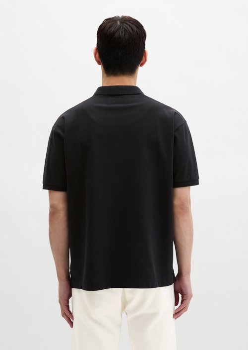 Loose polo shirt — Black