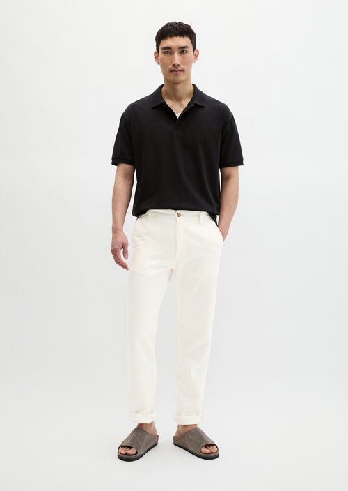 Loose polo shirt — Black