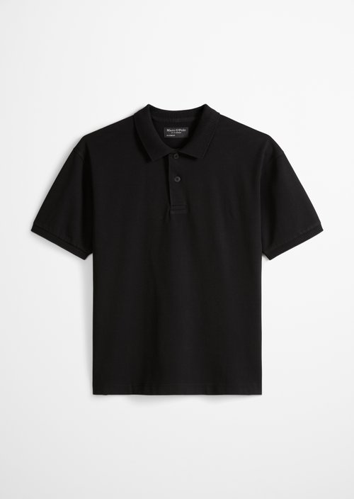 Loose polo shirt — Black