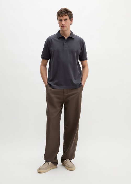 Loose polo shirt — Faded Blue