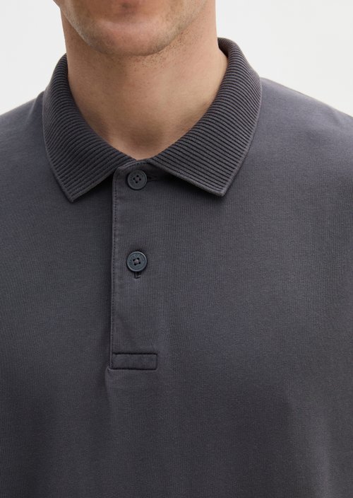 Loose polo shirt — Faded Blue