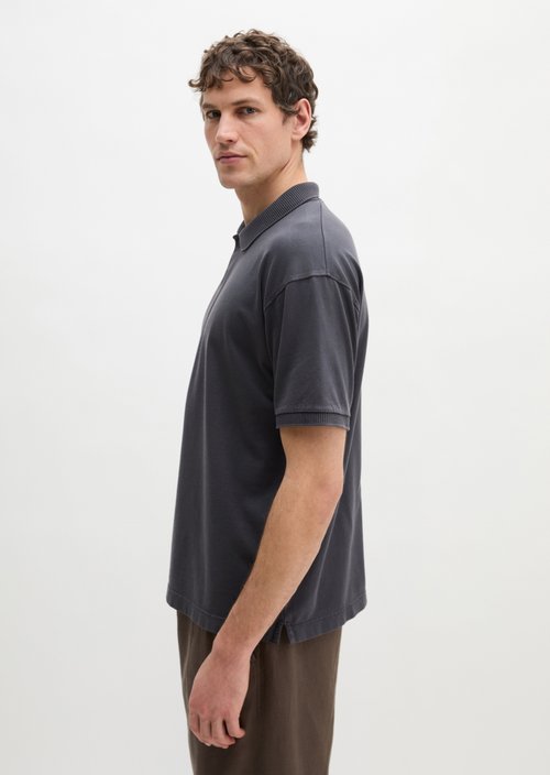 Loose polo shirt — Faded Blue