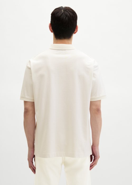 Loose polo shirt — Silky White