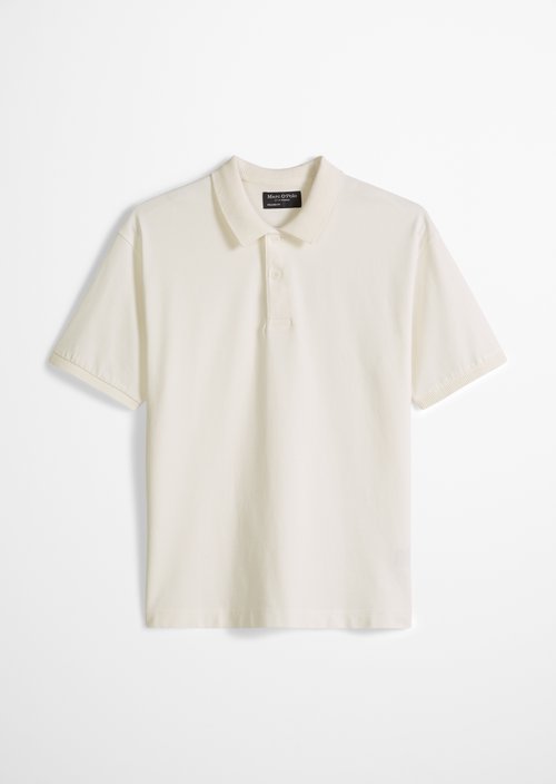 Loose polo shirt — Silky White