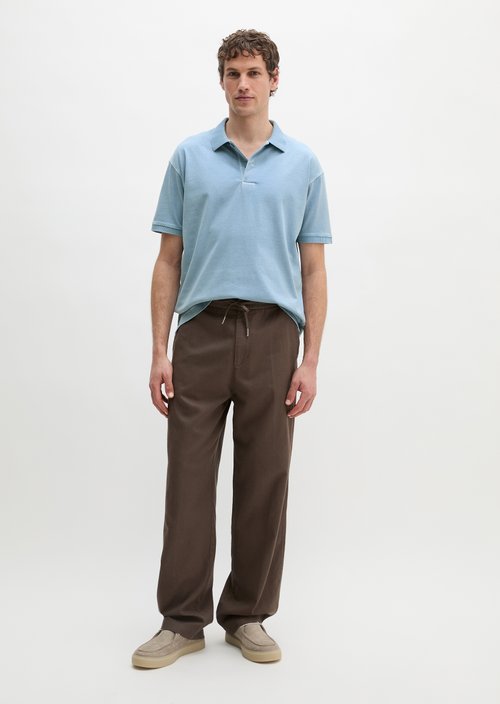 Loose polo shirt — Dusted Blue