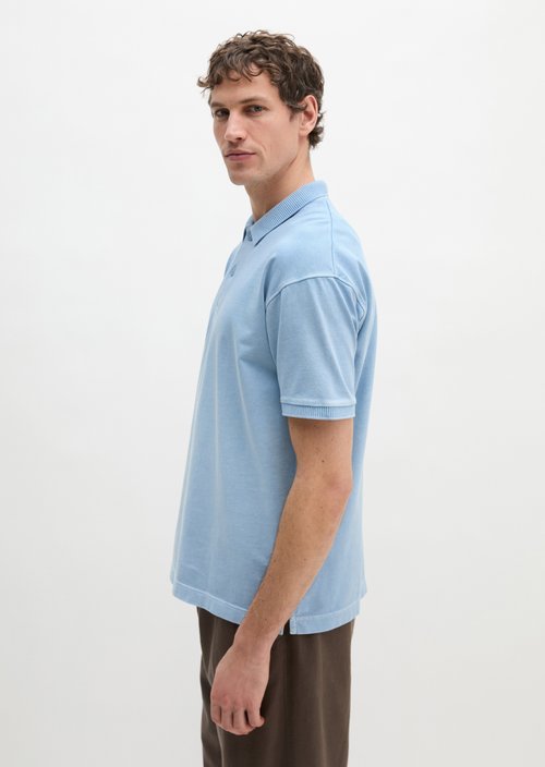 Loose polo shirt — Dusted Blue