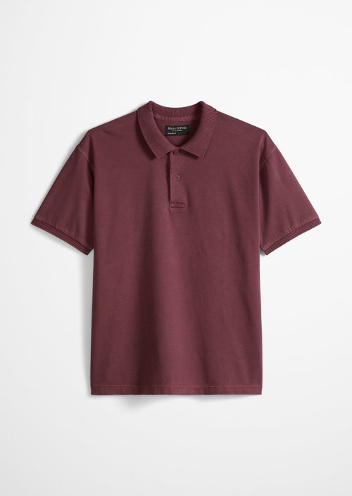 Loose polo shirt — Acai Red