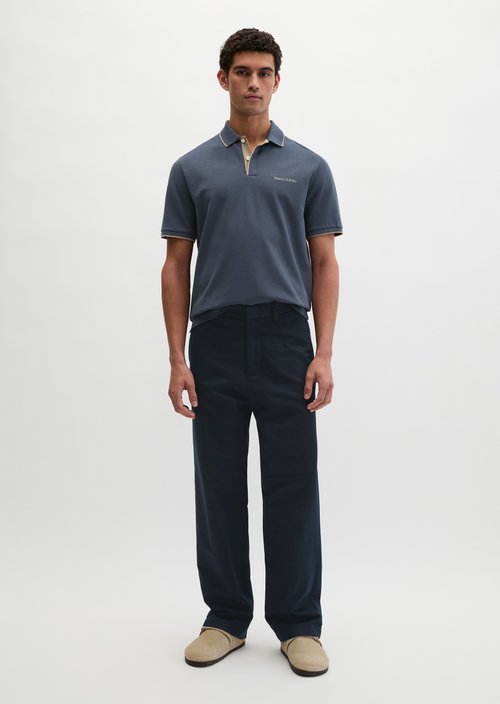 DfC polo shirt piqué regular — Faded Blue