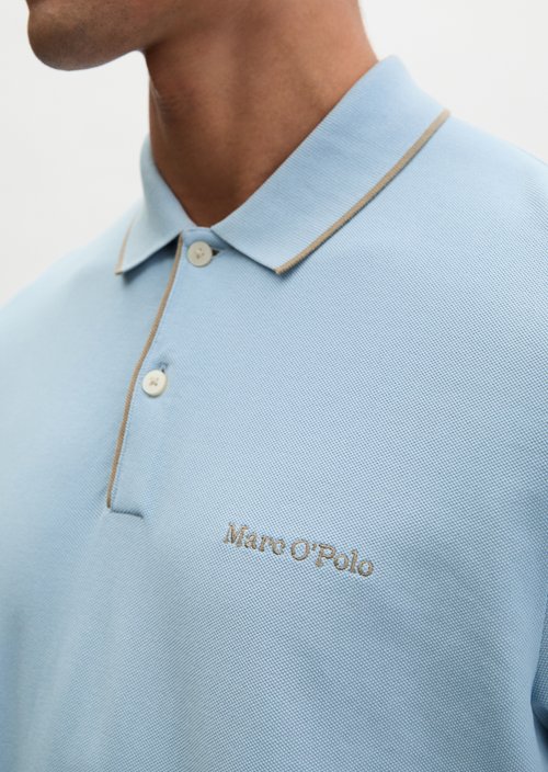 DfC polo shirt piqué regular — Dusted Blue