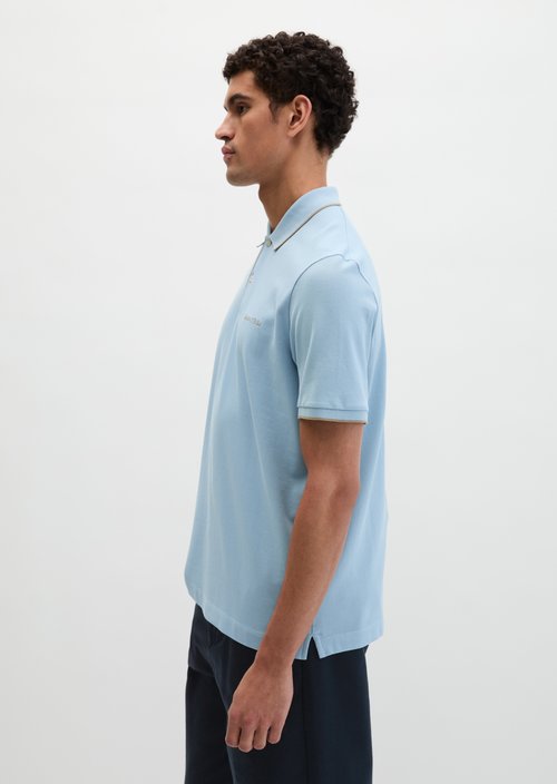 DfC polo shirt piqué regular — Dusted Blue