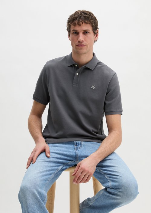 Piqué regular polo shirt — Grey Morn
