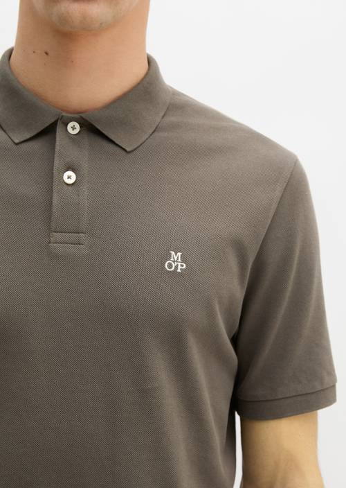 DfC Poloshirt Piqué regular Dark Nickle in Detailansicht
