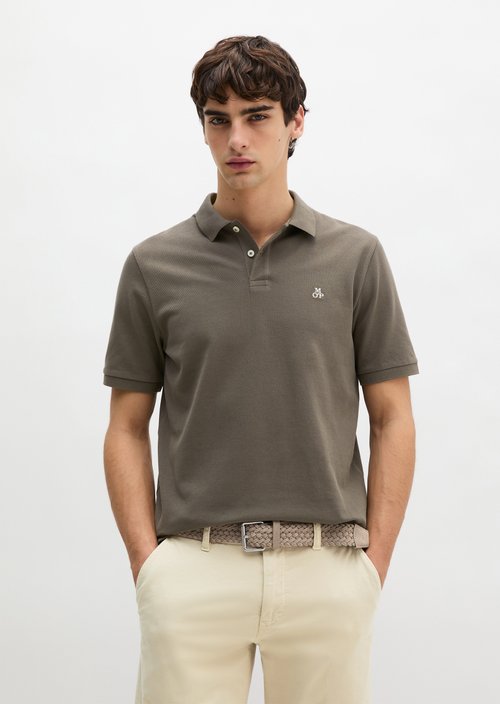 Piqué regular polo shirt — Dark Nickle