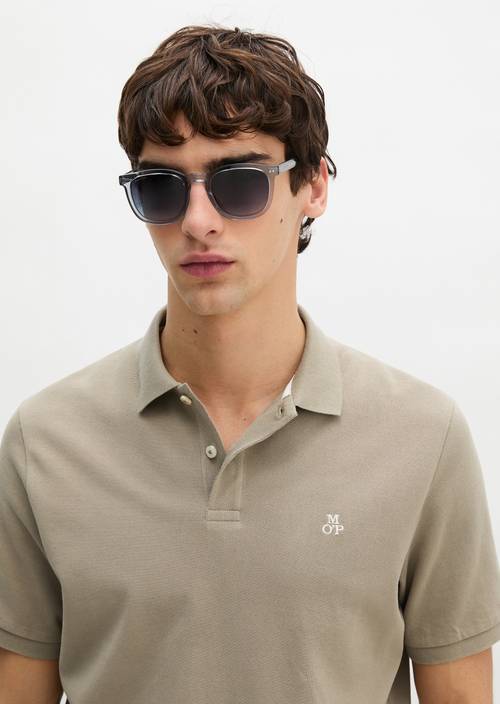 DfC Poloshirt Piqué regular Charleston Gray in Frontalansicht
