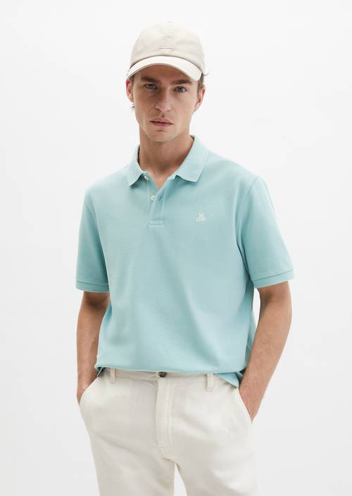 DfC Poloshirt Piqué regular Midnight Moss in Frontalansicht