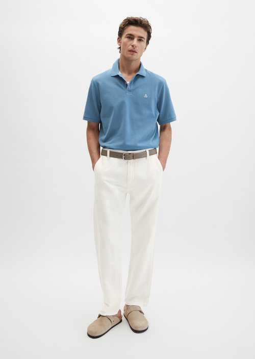 Piqué regular polo shirt — Provincial Blue