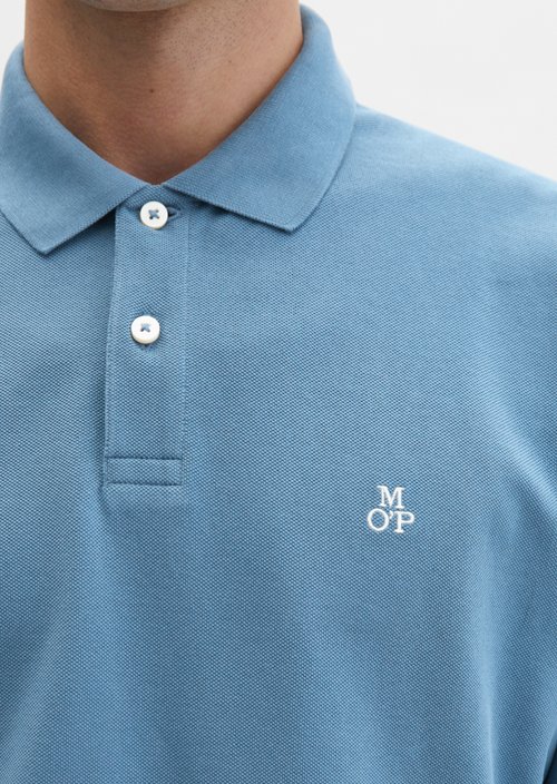 Piqué regular polo shirt — Provincial Blue