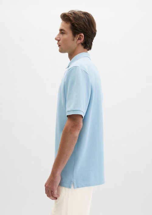 Piqué regular polo shirt — Dusted Blue