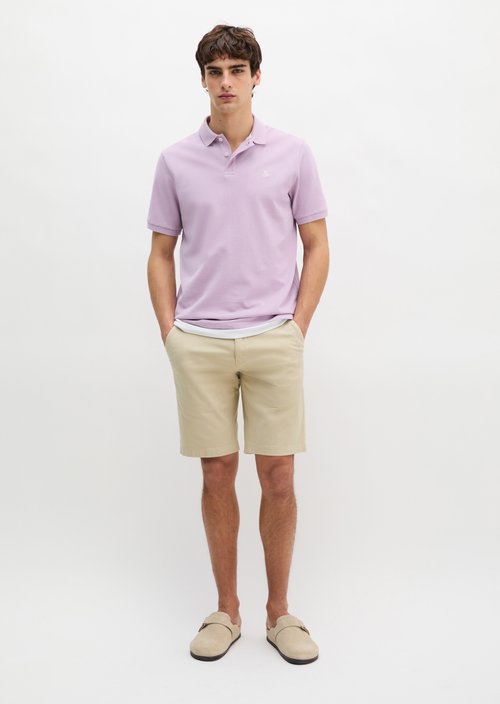 Piqué regular polo shirt — Scattered Orchid
