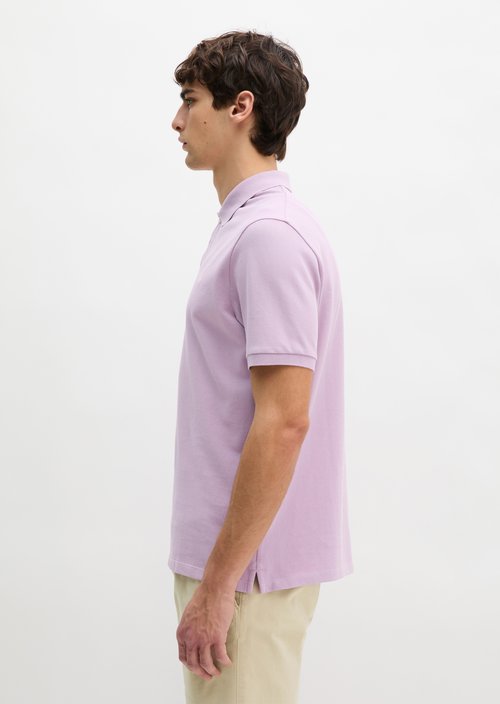Piqué regular polo shirt — Scattered Orchid