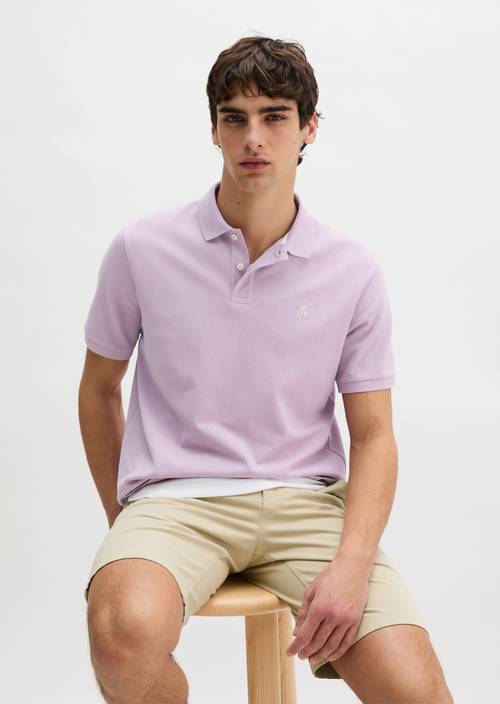 DfC Poloshirt Piqué regular Scattered Orchid in Frontalansicht