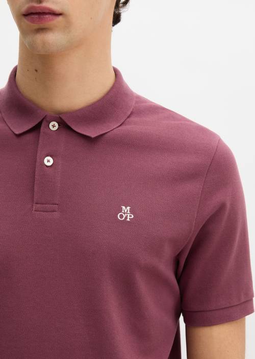 DfC Poloshirt Piqué regular Acai Red in Detailansicht