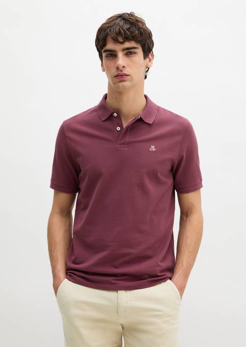 DfC Poloshirt Piqué regular Acai Red in Frontalansicht