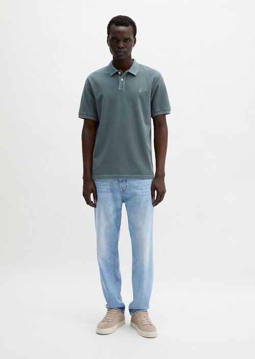 Polo shirt piqué regular garment-dyed — Skipping Stone