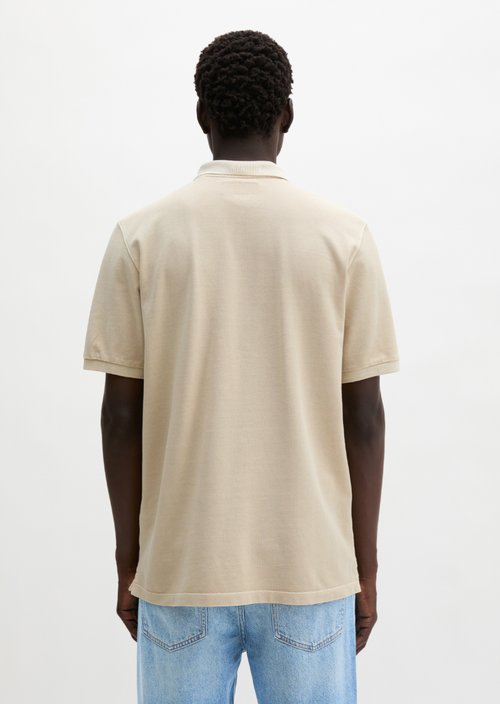 Polo shirt piqué regular garment-dyed — Light Oat