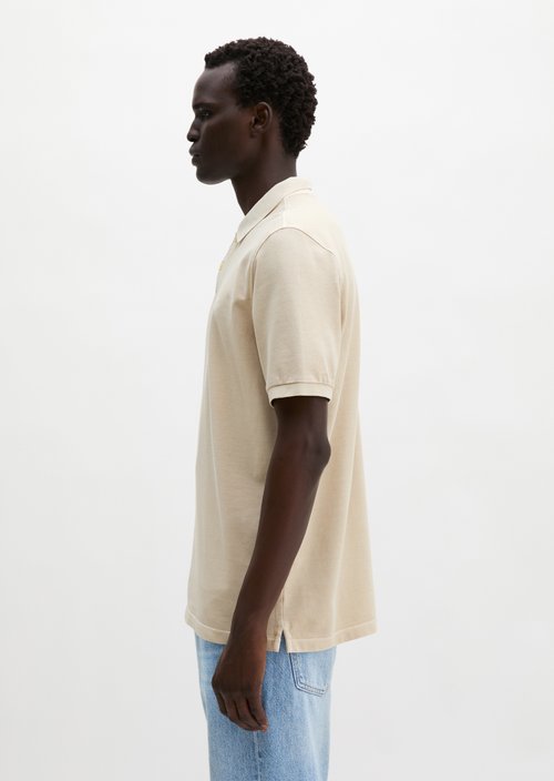 Polo shirt piqué regular garment-dyed — Light Oat