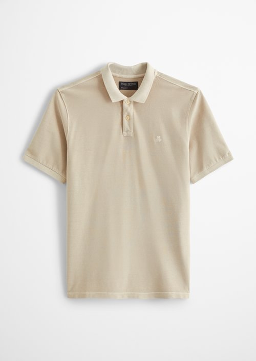 Polo shirt piqué regular garment-dyed — Light Oat