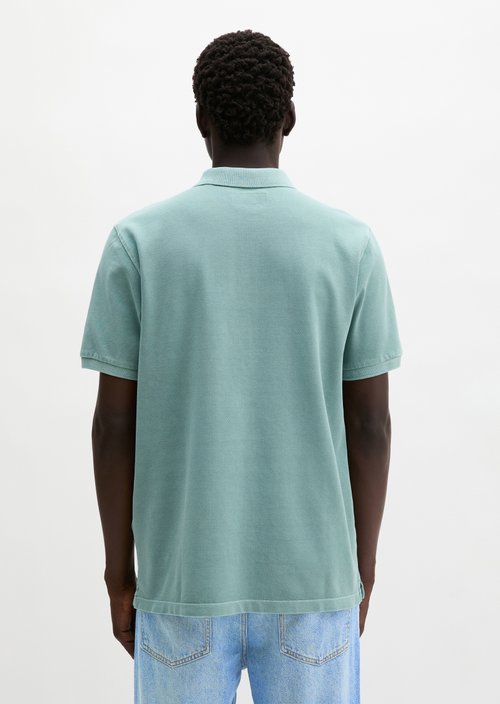 Polo shirt piqué regular garment-dyed — Midnight Moss