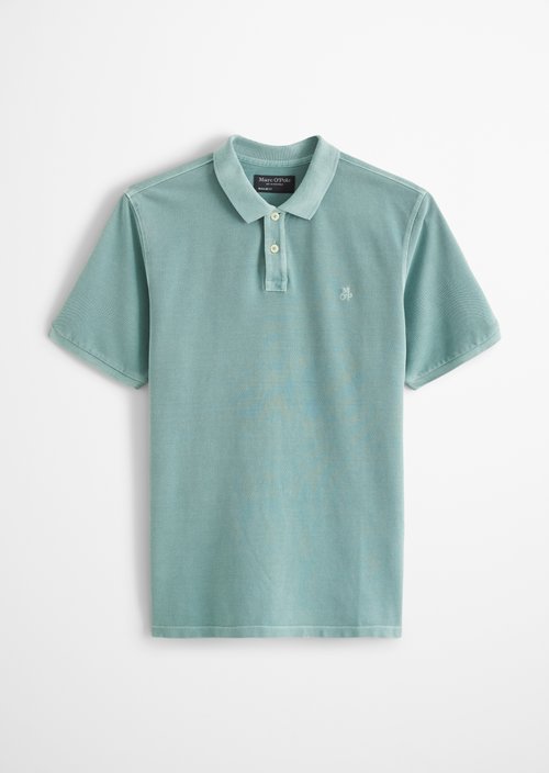 Polo shirt piqué regular garment-dyed — Midnight Moss