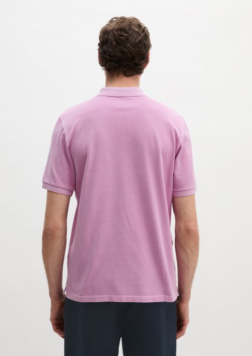 Polo shirt piqué regular garment-dyed — Scattered Orchid