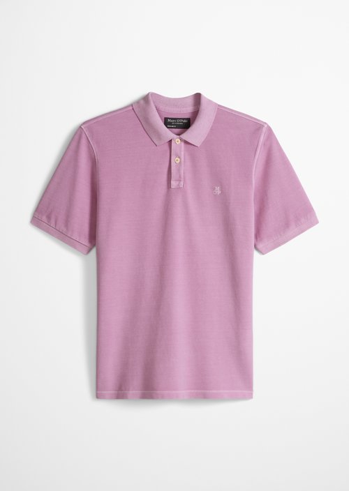 Polo shirt piqué regular garment-dyed — Scattered Orchid