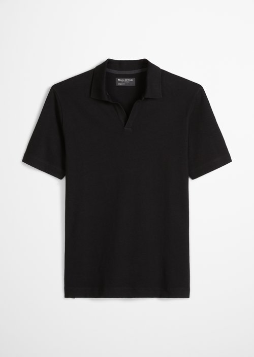 Regular short-sleeved jersey shirt — Black