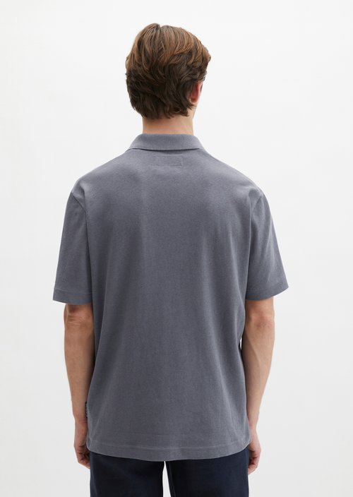 Regular short-sleeved jersey shirt — Faded Blue
