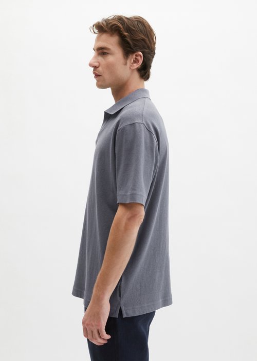 Regular short-sleeved jersey shirt — Faded Blue