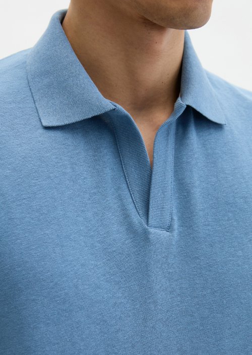 Regular short-sleeved jersey shirt — Provincial Blue