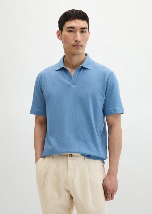 Regular short-sleeved jersey shirt — Provincial Blue