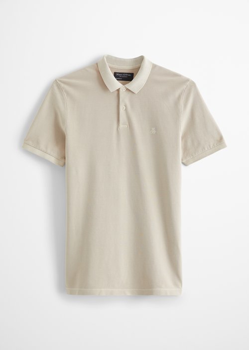 Polo shirt piqué shaped garment-dyed — Light Oat
