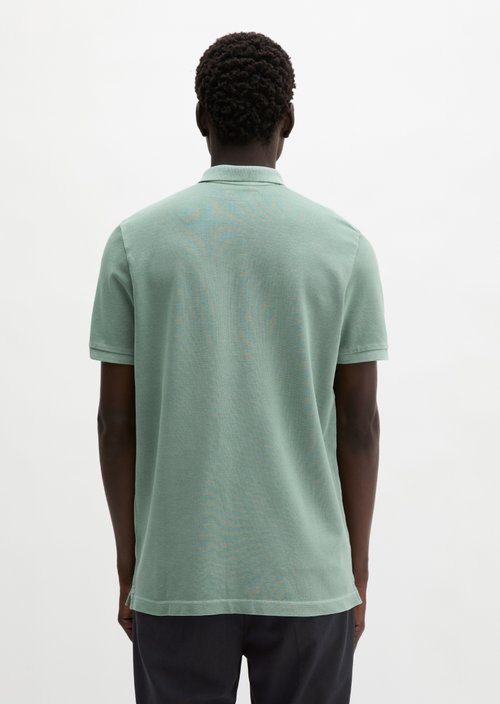 Polo shirt piqué shaped garment-dyed — Midnight Moss