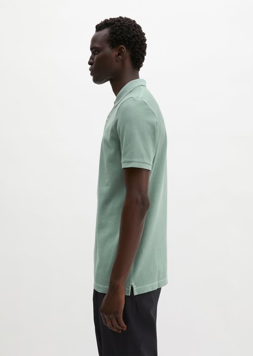 Polo shirt piqué shaped garment-dyed — Midnight Moss